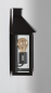 Preview: Schwarze Wandleuchte eckig