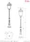 Preview: nostalgische Gartenlaterne 130cm