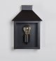 Preview: Schwarze Wandleuchte eckig