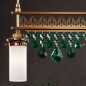 Preview: Hängeleuchte mit grünen Kristallen