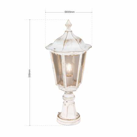 klassische Sockelleuchte 53cm