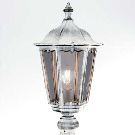 weiße Aussenleuchte 211cm