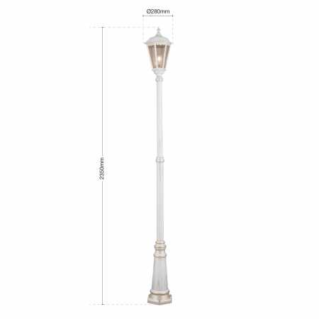 klassische Wegeleuchte weiß