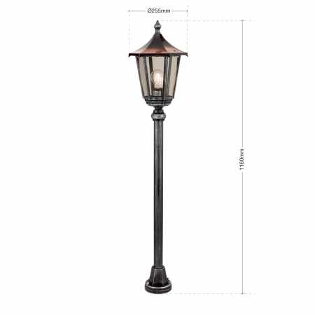 rustikale Wegeleuchte 116cm