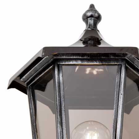 rustikale Wandlaterne mit Rauchglas