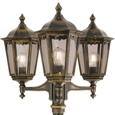 Garten-Kandelaber schwarz-gold
