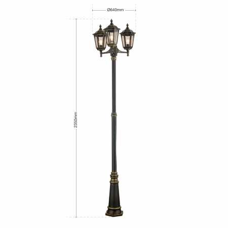 Garten-Kandelaber schwarz-gold
