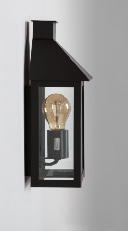 Schwarze Wandleuchte eckig
