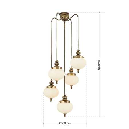 antiker Messing- Kronleuchter