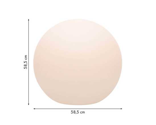 weiße Solar-Kugelleuchte