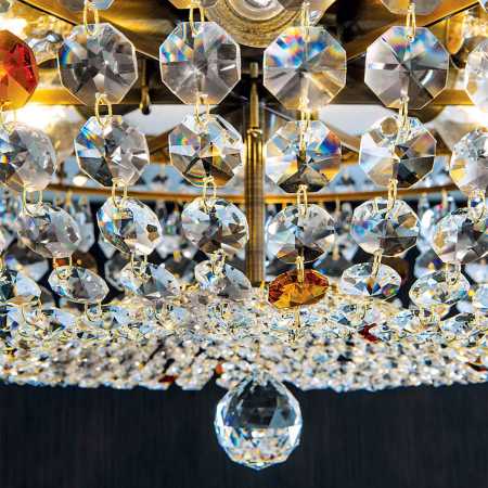 Kristall-Deckenleuchte antik