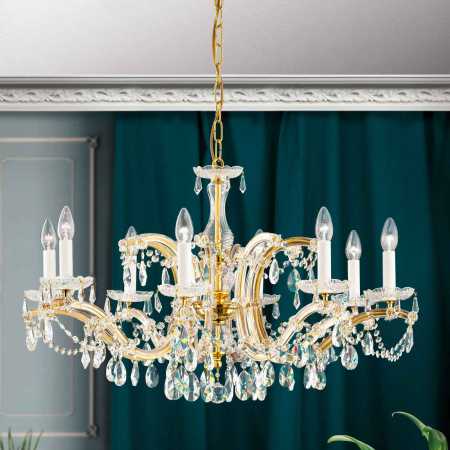 Kristall-Kronleuchter 8-flammig