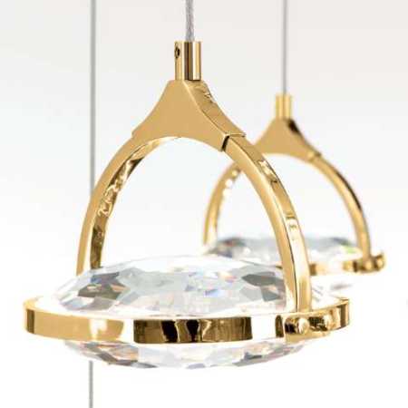 Kristall Pendelleuchte Gold