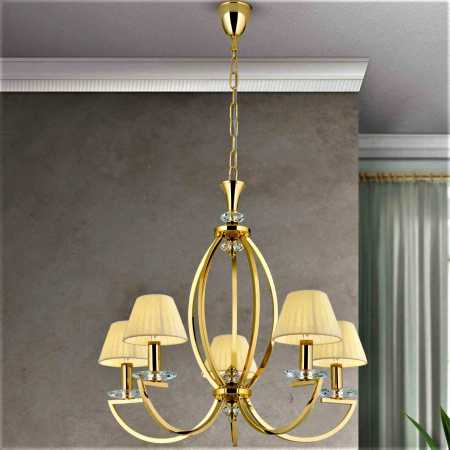 klassischer Kronleuchter mit Schirmen