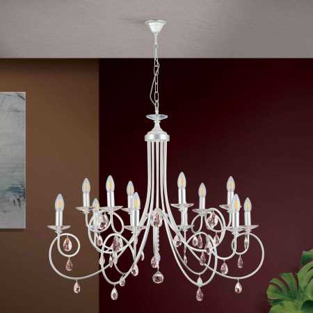 klassischer Kronleuchter silber