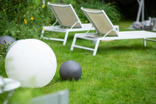 graue Aussenleuchte Solar 60cm