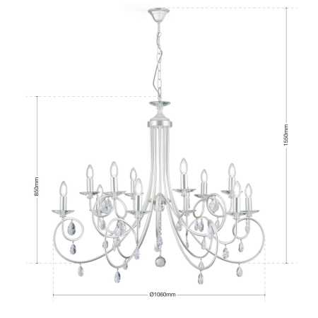 klassischer Kronleuchter silber