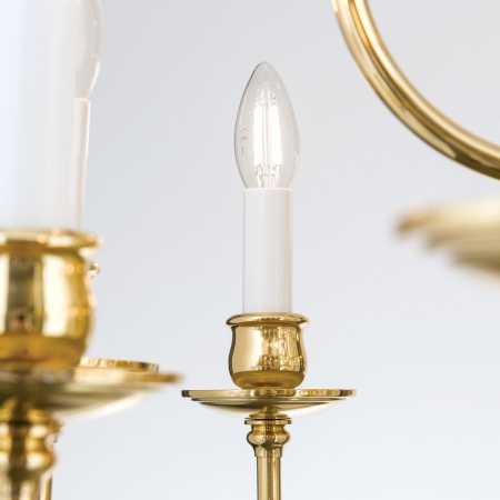 Messing- Kronleuchter 10-flammig