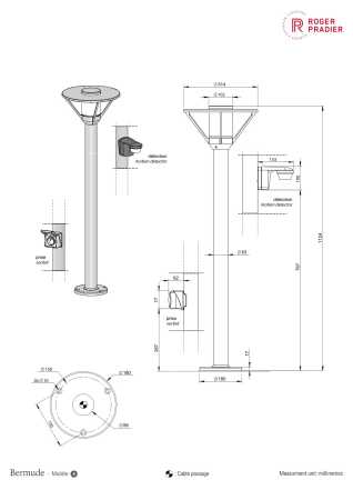 weiße Aussenleuchte 112cm