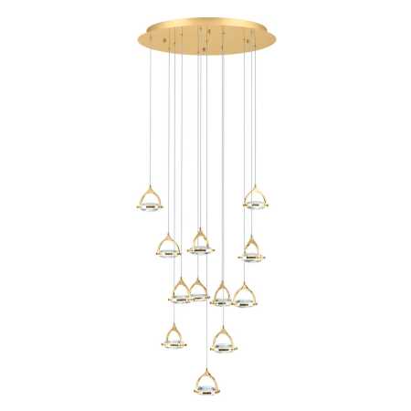 Kristall Pendelleuchte Gold