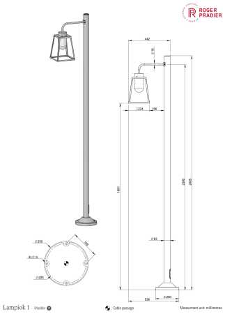 Designer Aussenleuchte Lampiok 249cm