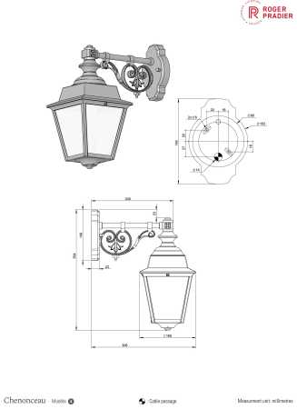klassische Hofleuchte 35cm