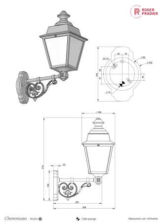Aussenwandlaterne stehend