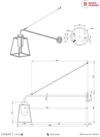 Aussenleuchte mit langem Arm