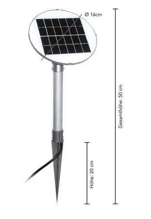 Solar Kugelleuchte anthrazit