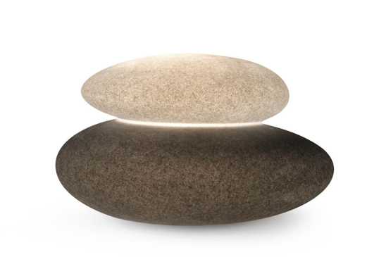 Solarleuchte Steinoptik anthrazit