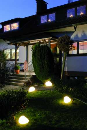 Weiße Bodenleuchte 40cm