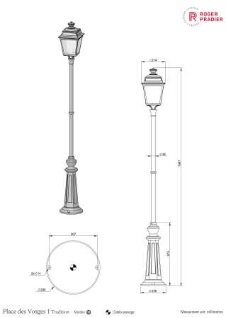 Designer Aussenleuchte 197cm