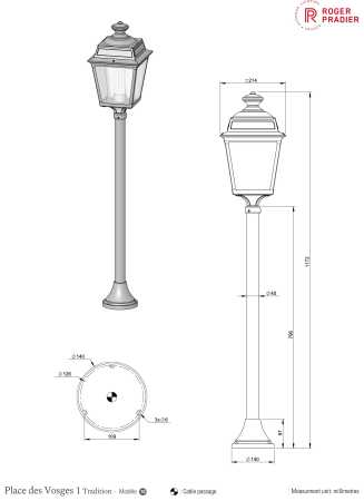 Designer Aussenleuchte 117cm