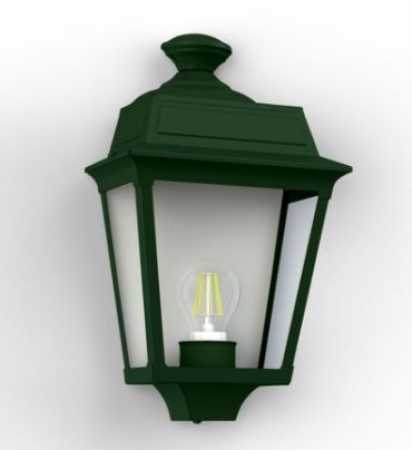 grüne Außenlampe klassisch