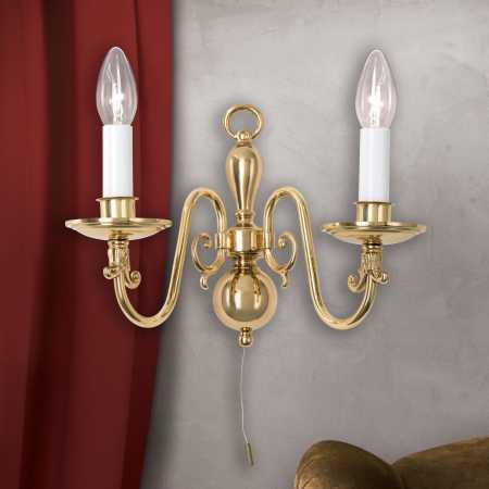 klassische Wandleuchte 2-flammig