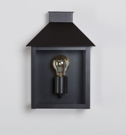 Schwarze Wandleuchte eckig