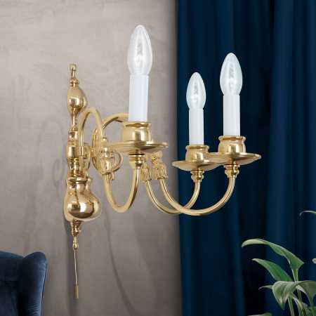 klassische Wandleuchte 3-flammig