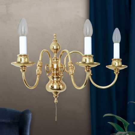 klassische Wandleuchte 3-flammig