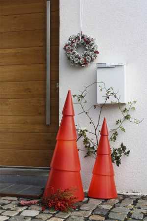rote Aussenleuchte Design-Baum 75cm