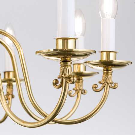 Messing- Kronleuchter 10-flammig