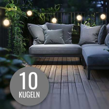 Lichterkette mit Kugeln