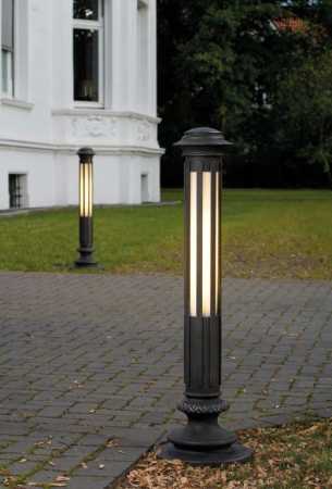 antike Wegeleuchte Eisen natur