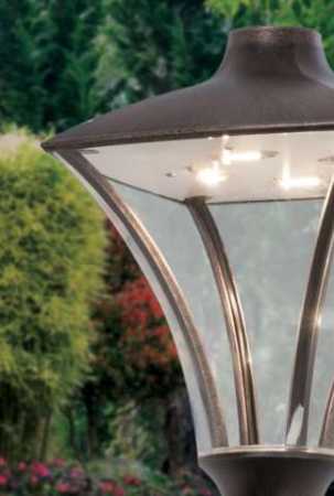 klassische Außenbeleuchtung mit LED