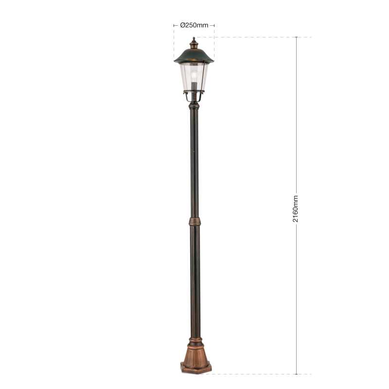 Hohe Wegeleuchte 216cm