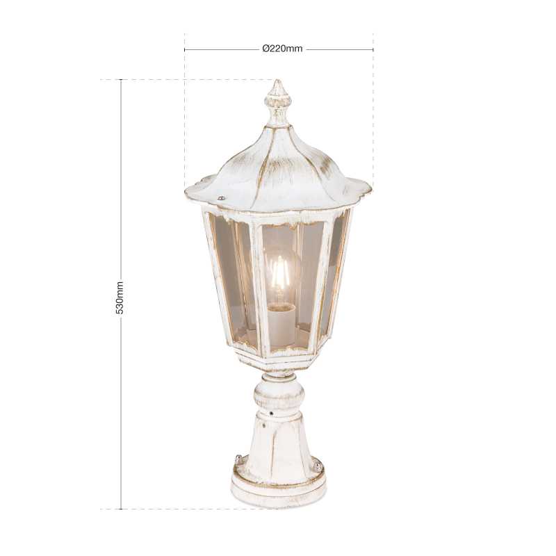 klassische Sockelleuchte 53cm