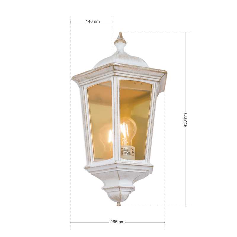 weiße Wandlampe