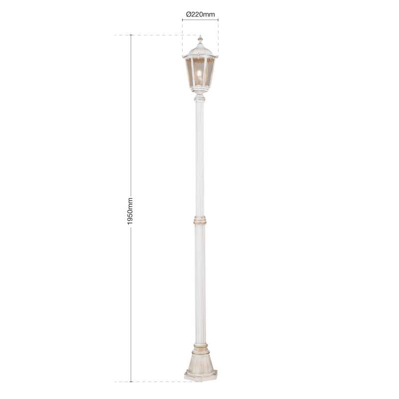 weiße Aussenleuchte 211cm weiße Aussenleuchte 211cm