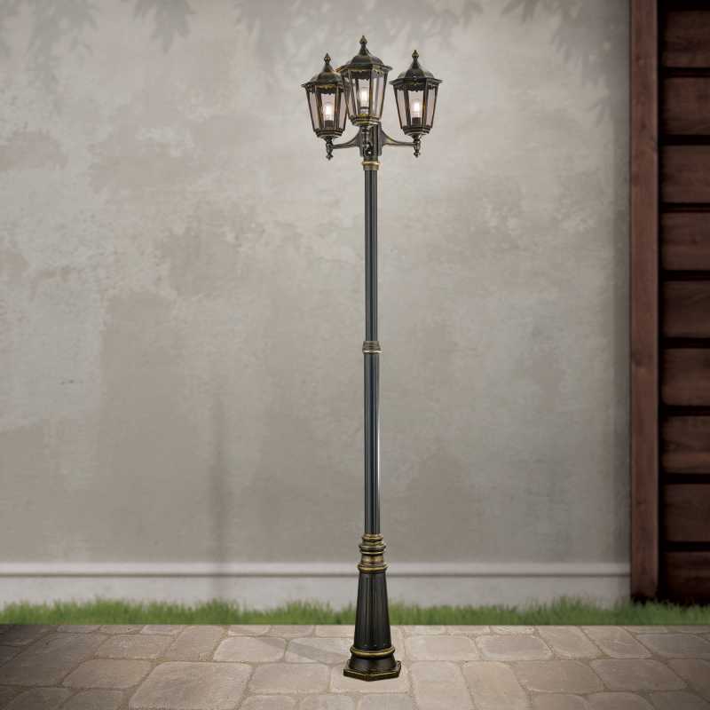 Garten-Kandelaber schwarz-gold