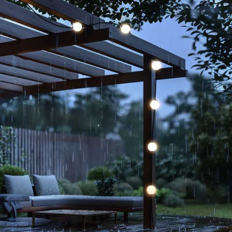 Lichterkette mit Kugeln