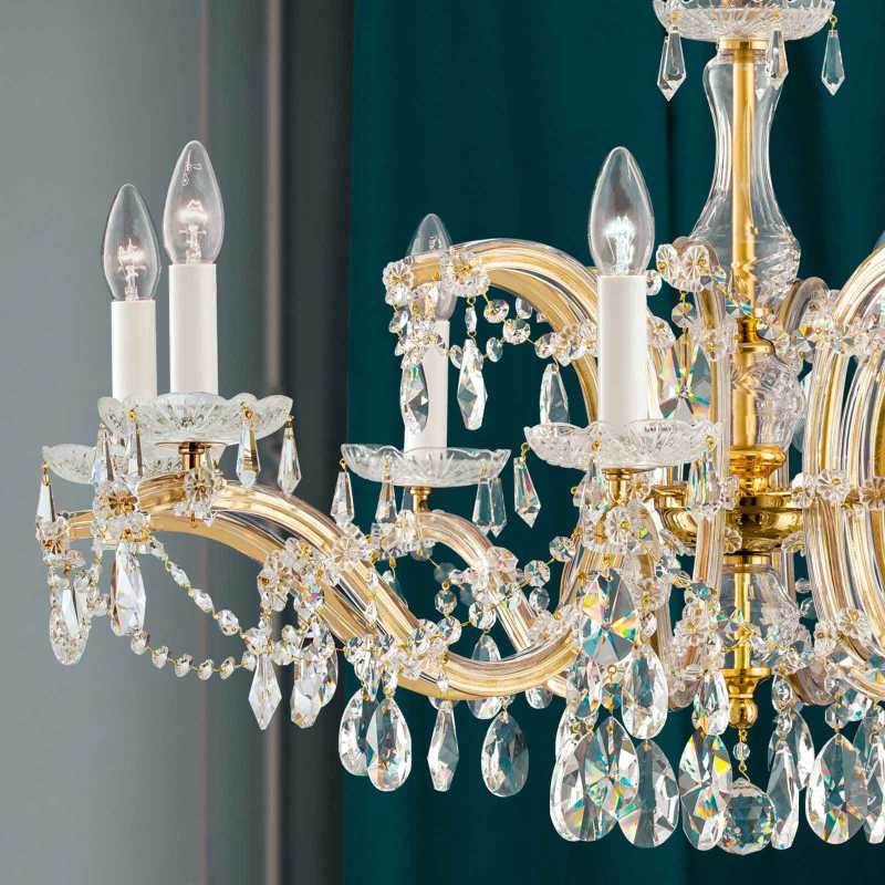 Kristall-Kronleuchter 8-flammig